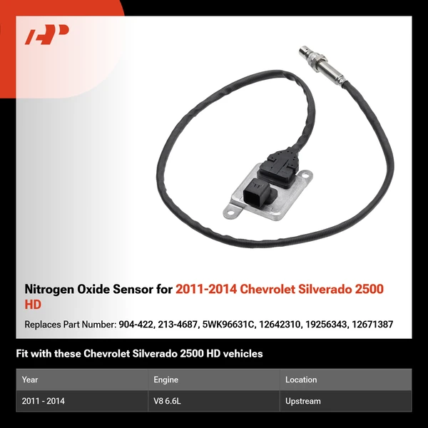 Nitrogen Oxide Sensor for 2011-2014 Chevrolet Silverado 2500 HD