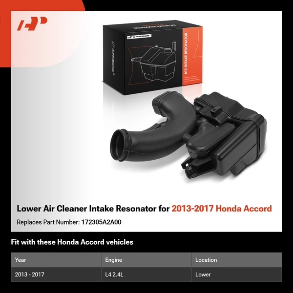 Lower Air Cleaner Intake Resonator for 2013-2017 Honda Accord