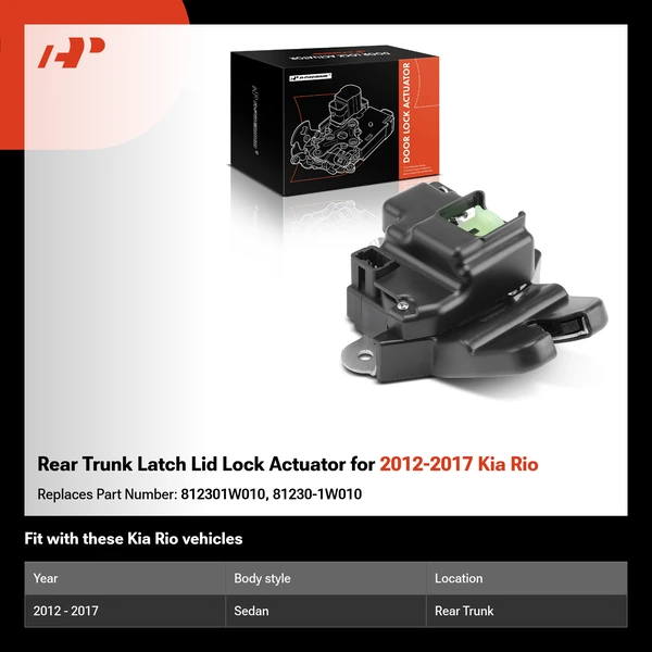 Rear Trunk Latch Lid Lock Actuator for 2012-2017 Kia Rio