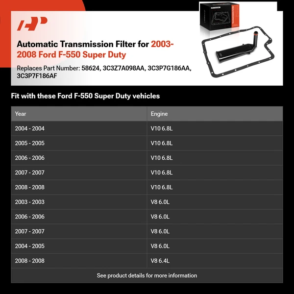 Automatic Transmission Filter for 2003-2008 Ford F-550 Super Duty