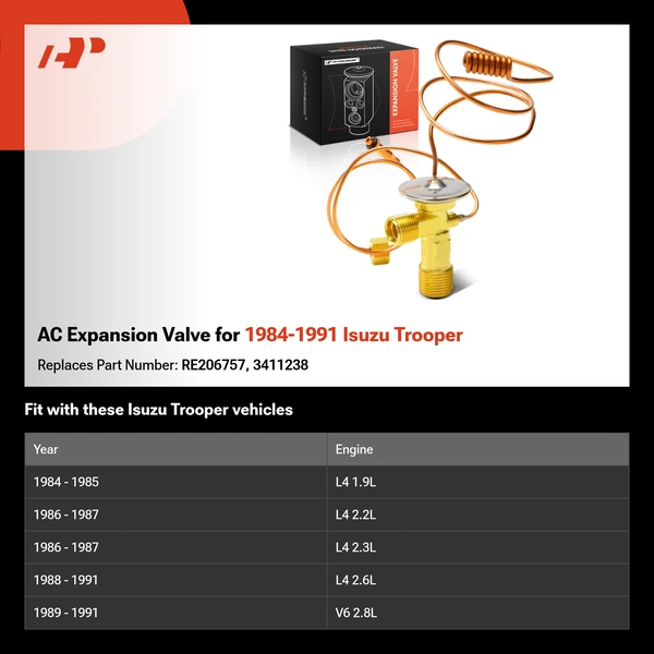 AC Expansion Valve for 1984-1991 Isuzu Trooper