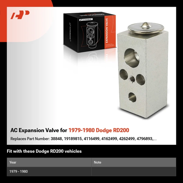 AC Expansion Valve for 1979-1980 Dodge RD200