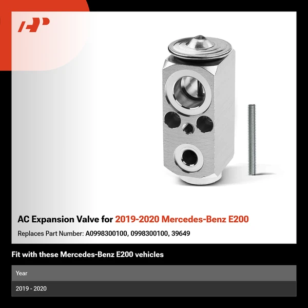 AC Expansion Valve for 2019-2020 Mercedes-Benz E200
