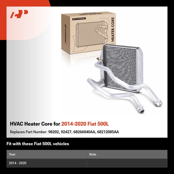 HVAC Heater Core for 2014-2020 Fiat 500L