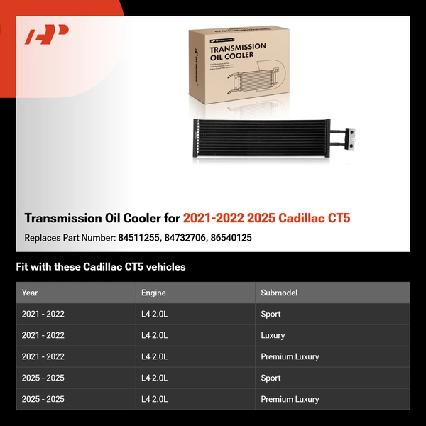 Transmission Oil Cooler for 2021-2022 2025 Cadillac CT5