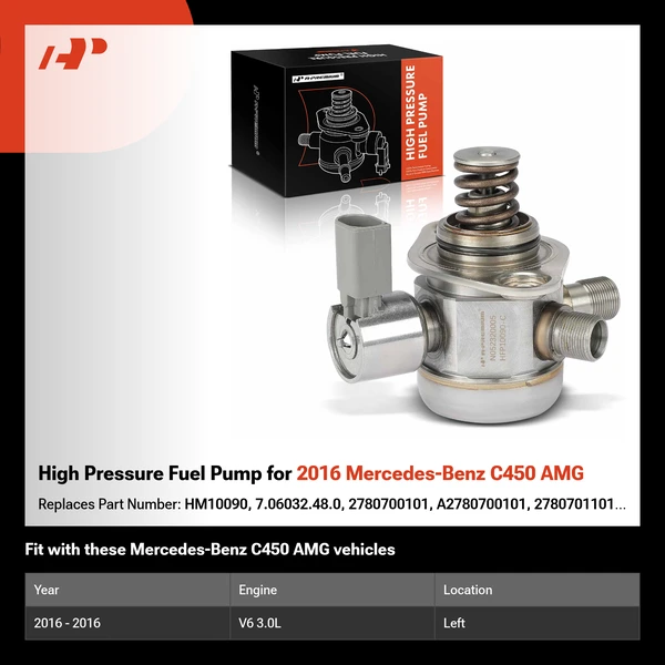 High Pressure Fuel Pump for 2016 Mercedes-Benz C450 AMG