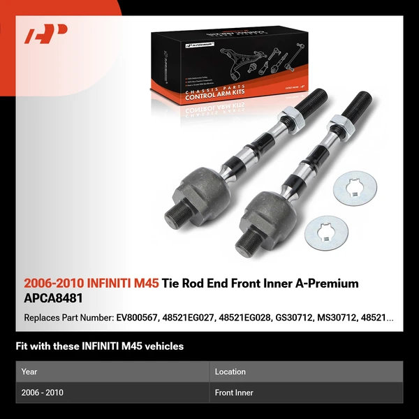 2006-2010 INFINITI M45 Tie Rod End Front Inner A-Premium APCA8481