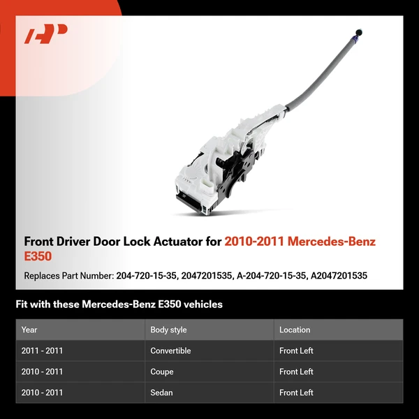 Front Driver Door Lock Actuator for 2010-2011 Mercedes-Benz E350