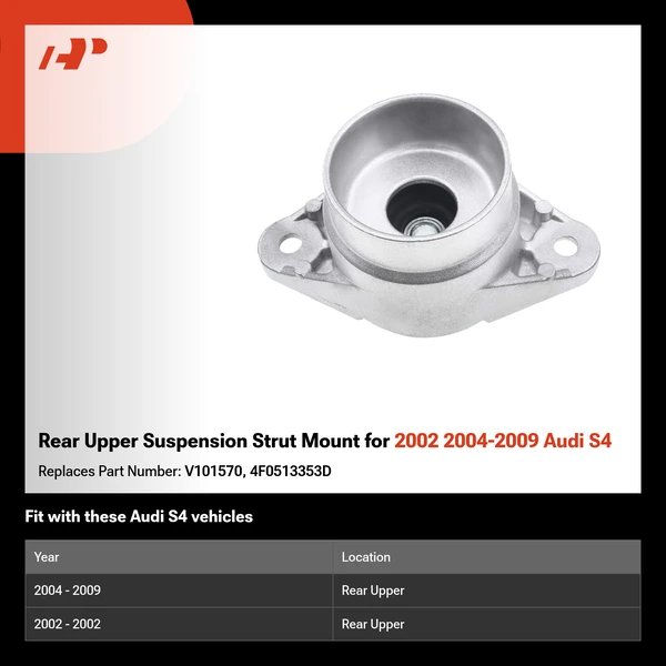 Rear Upper Suspension Strut Mount for 2002 2004-2009 Audi S4