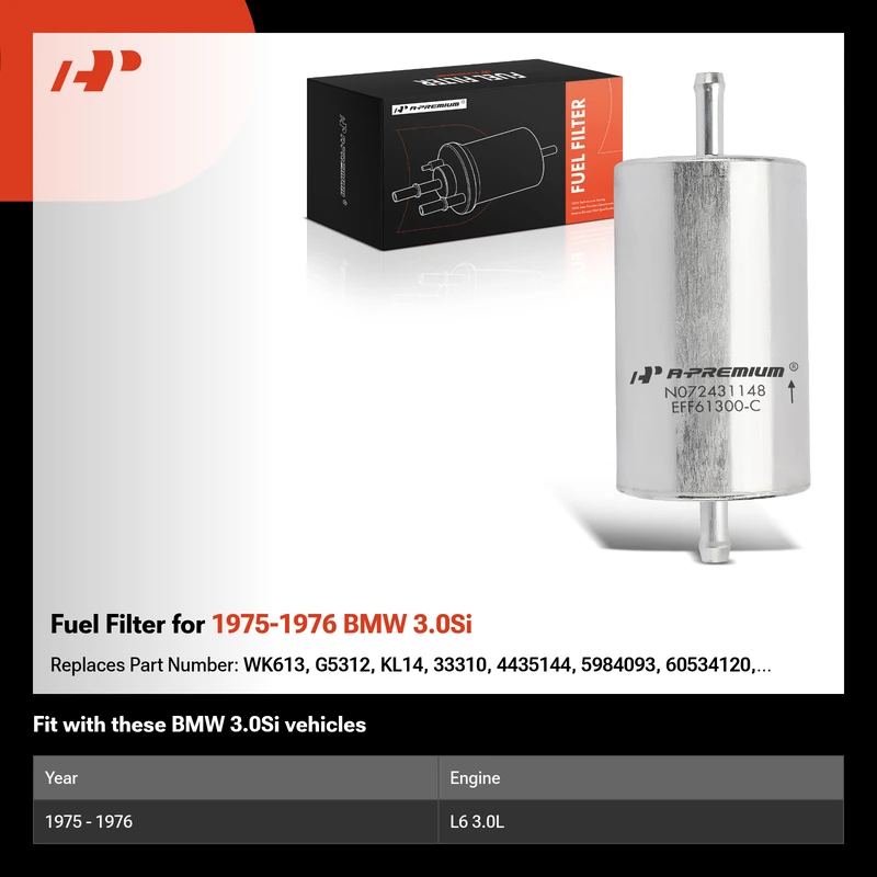 Fuel Filter for 1975-1976 BMW 3.0Si
