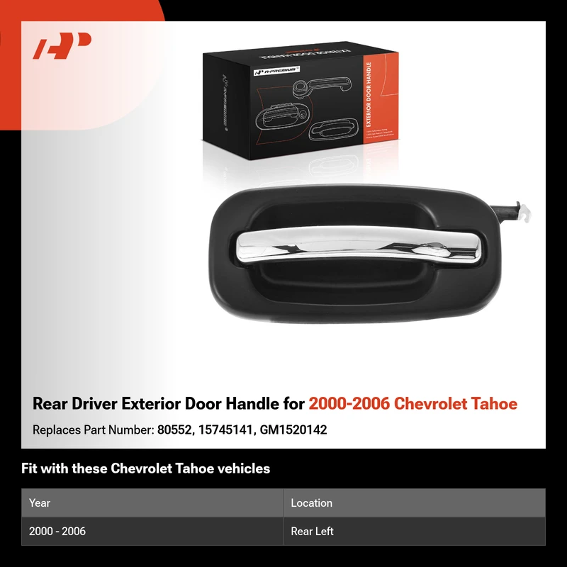 Rear Driver Exterior Door Handle for 2000-2006 Chevrolet Tahoe
