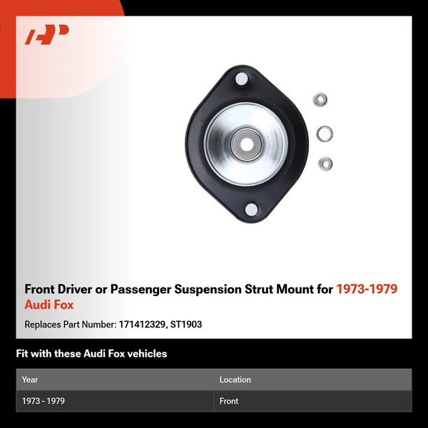 Front Driver or Passenger Suspension Strut Mount for 1973-1979 Audi Fox