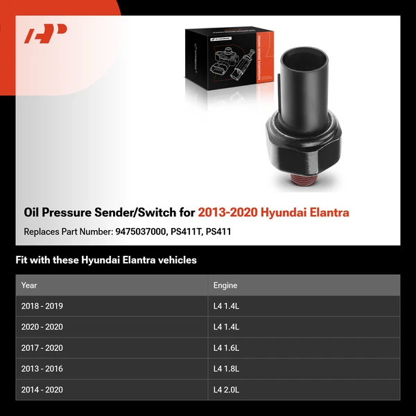 Oil Pressure Sender/Switch for 2013-2020 Hyundai Elantra