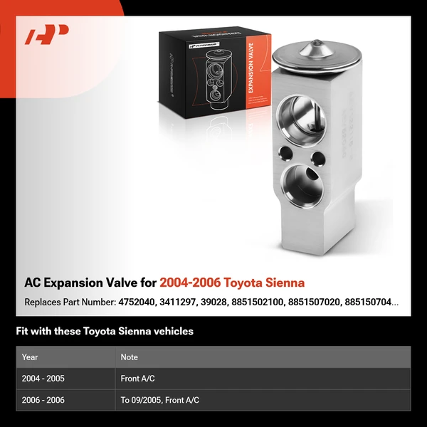 AC Expansion Valve for 2004-2006 Toyota Sienna