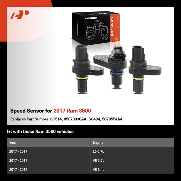 Speed Sensor for 2017 Ram 3500