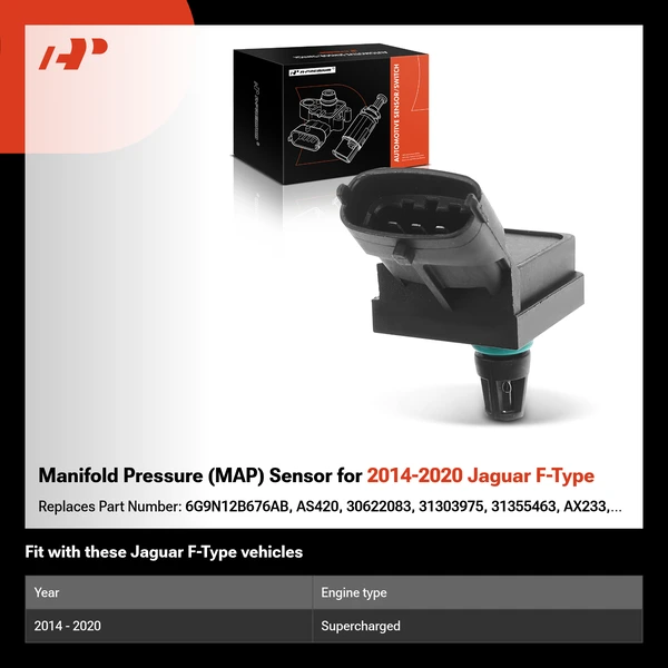 Manifold Pressure (MAP) Sensor for 2014-2020 Jaguar F-Type