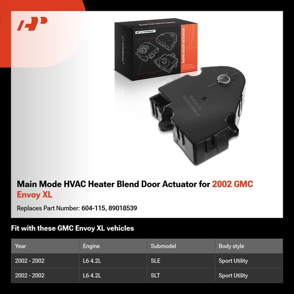 Main Mode HVAC Heater Blend Door Actuator for 2002 GMC Envoy XL