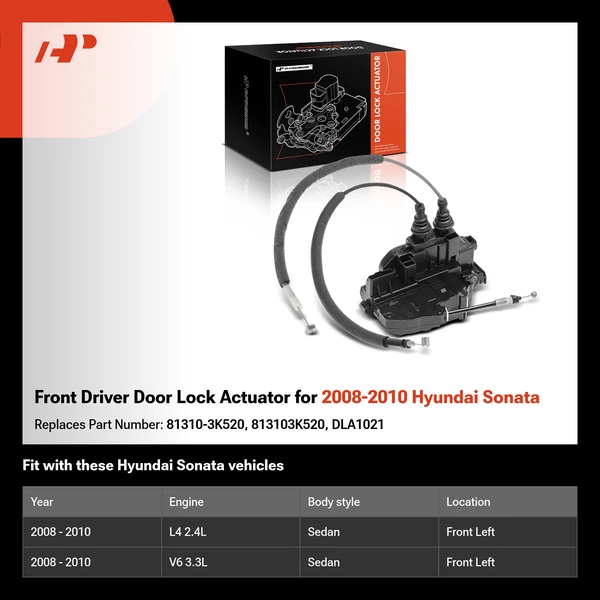 Front Driver Door Lock Actuator for 2008-2010 Hyundai Sonata