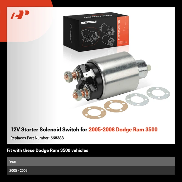 12V Starter Solenoid Switch for 2005-2008 Dodge Ram 3500