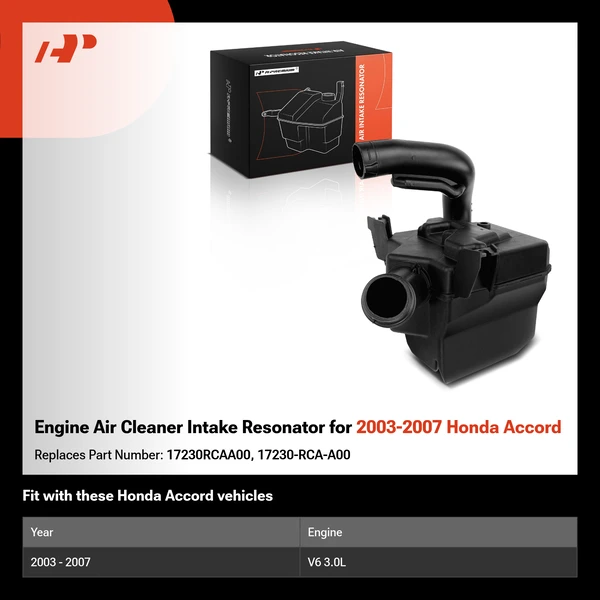 Engine Air Cleaner Intake Resonator for 2003-2007 Honda Accord