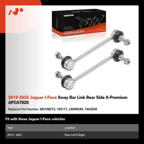 2019-2022 Jaguar I-Pace Sway Bar Link Rear Side A-Premium APCA7020