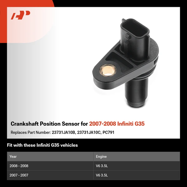 Crankshaft Position Sensor for 2007-2008 Infiniti G35