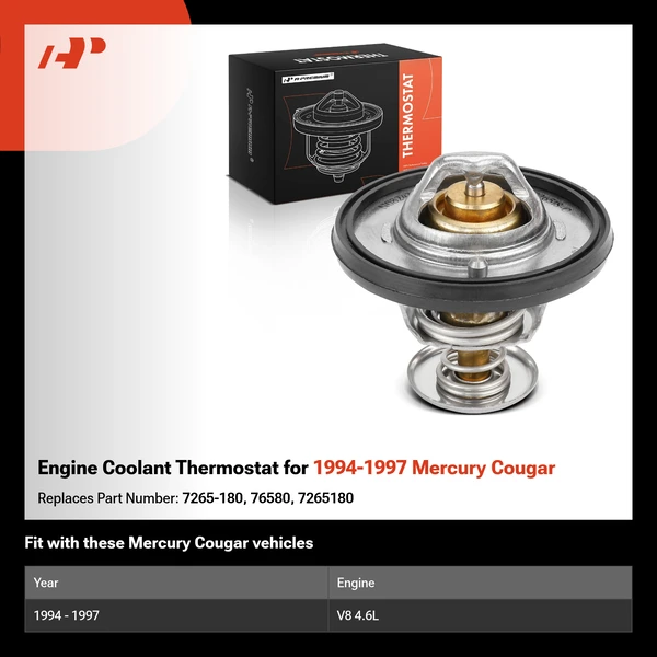Engine Coolant Thermostat for 1994-1997 Mercury Cougar