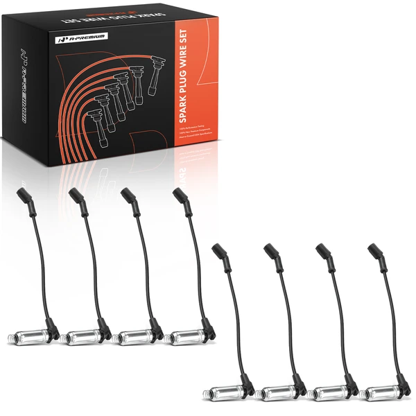 8 Pcs 8mm Spark Plug Wire Set for 1999-2001 2003-2004 Chevrolet Silverado 2500