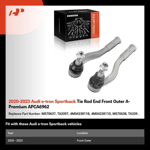 2020-2023 Audi e-tron Sportback Tie Rod End Front Outer A-Premium APCA6962