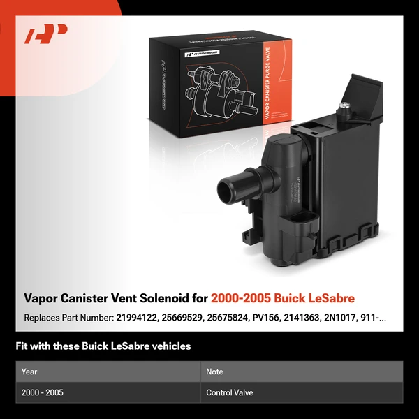 Vapor Canister Vent Solenoid for 2000-2005 Buick LeSabre