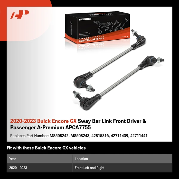 2020-2023 Buick Encore GX Sway Bar Link Front Driver & Passenger A-Premium APCA7755
