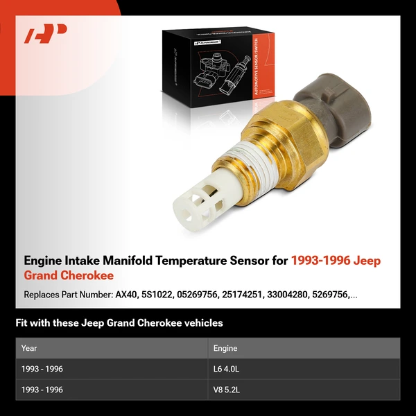 Engine Intake Manifold Temperature Sensor for 1993-1996 Jeep Grand Cherokee