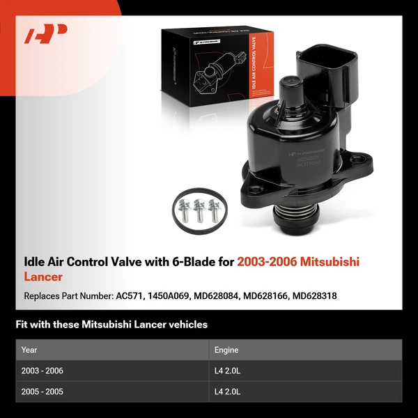 Idle Air Control Valve with 6-Blade for 2003-2006 Mitsubishi Lancer