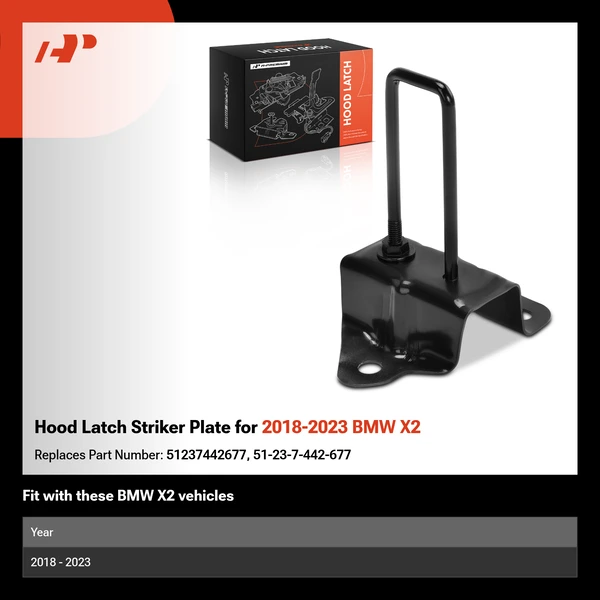 Hood Latch Striker Plate for 2018-2023 BMW X2