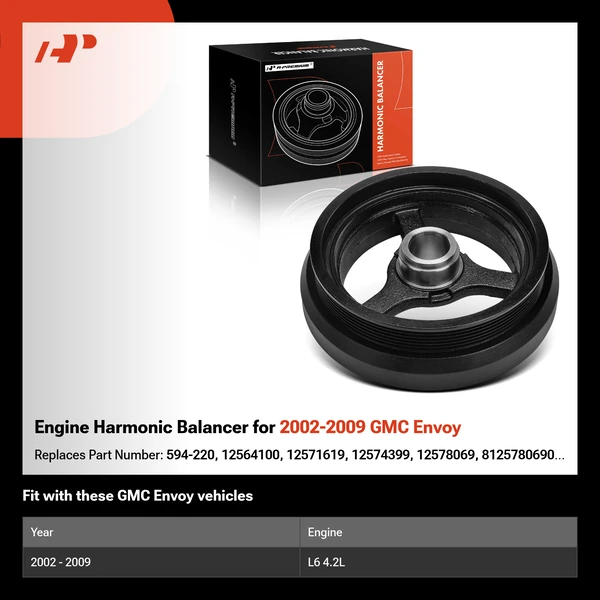 Engine Harmonic Balancer for 2002-2009 GMC Envoy