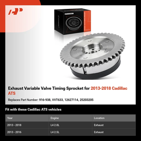 Exhaust Variable Valve Timing Sprocket for 2013-2018 Cadillac ATS