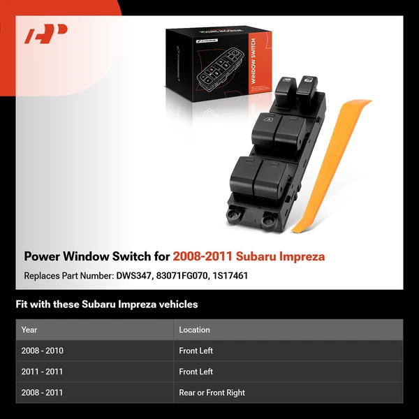 Power Window Switch for 2008-2011 Subaru Impreza