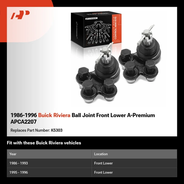 1986-1996 Buick Riviera Ball Joint Front Lower A-Premium APCA2207