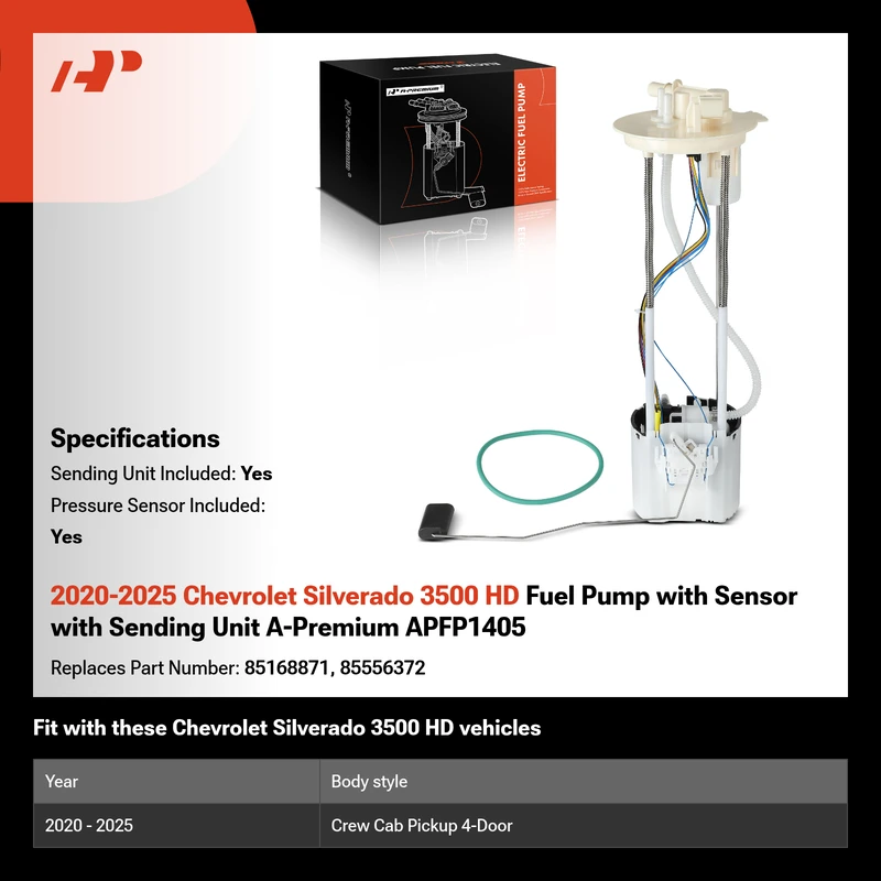 2020-2025 Chevrolet Silverado 3500 HD Fuel Pump with Sensor with Sending Unit A-Premium APFP1405