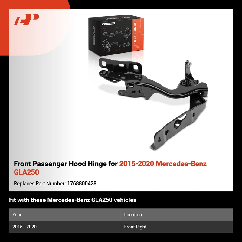 Front Passenger Hood Hinge for 2015-2020 Mercedes-Benz GLA250