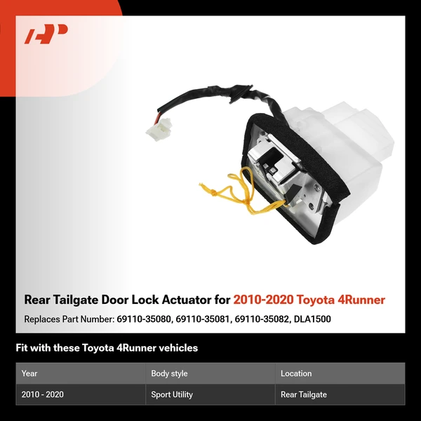 Rear Tailgate Door Lock Actuator for 2010-2020 Toyota 4Runner