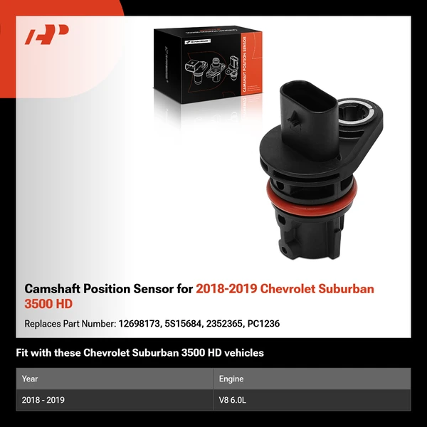 Camshaft Position Sensor for 2018-2019 Chevrolet Suburban 3500 HD