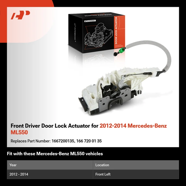 Front Driver Door Lock Actuator for 2012-2014 Mercedes-Benz ML550