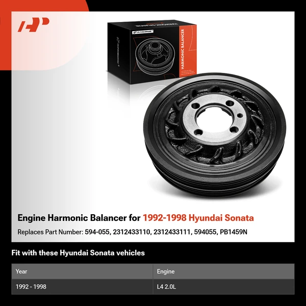 Engine Harmonic Balancer for 1992-1998 Hyundai Sonata