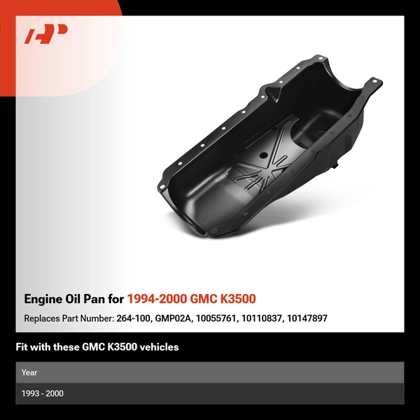 Engine Oil Pan for 1994-2000 GMC K3500