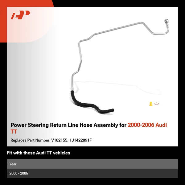 Power Steering Return Line Hose Assembly for 2000-2006 Audi TT