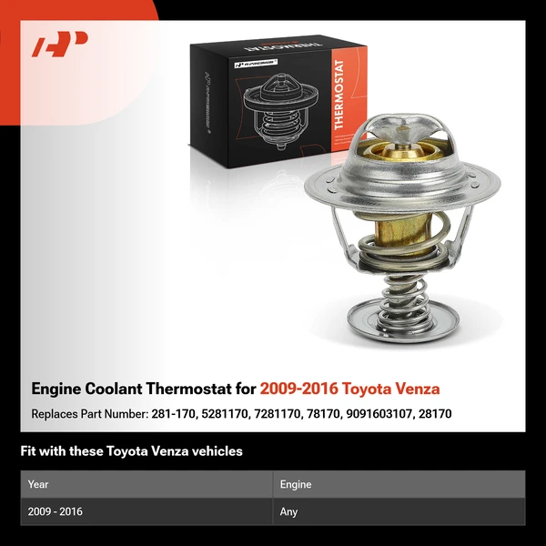 Engine Coolant Thermostat for 2009-2016 Toyota Venza