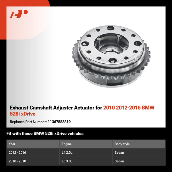 Exhaust Camshaft Adjuster Actuator for 2010 2012-2016 BMW 528i xDrive
