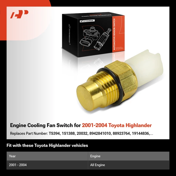 Engine Cooling Fan Switch for 2001-2004 Toyota Highlander