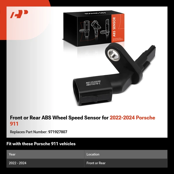 Front or Rear ABS Wheel Speed Sensor for 2022-2024 Porsche 911